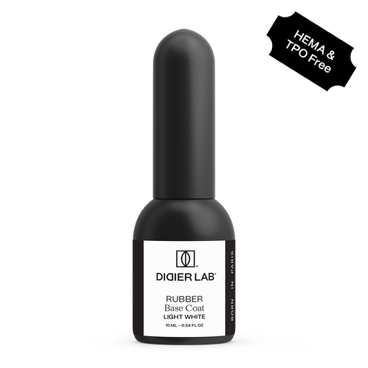 Gel Polish Rubber Base Coat, Didier Lab, Light White, HEMA and TPO Free, 10 ml