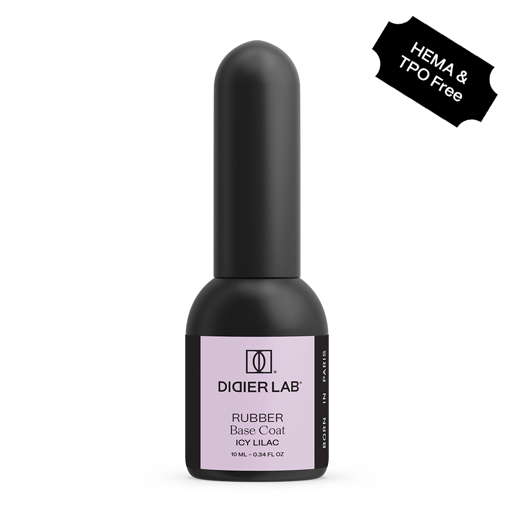 Gel Polish, Rubber Base Coat, Icy Lilac, HEMA and TPO Free, 10ml
