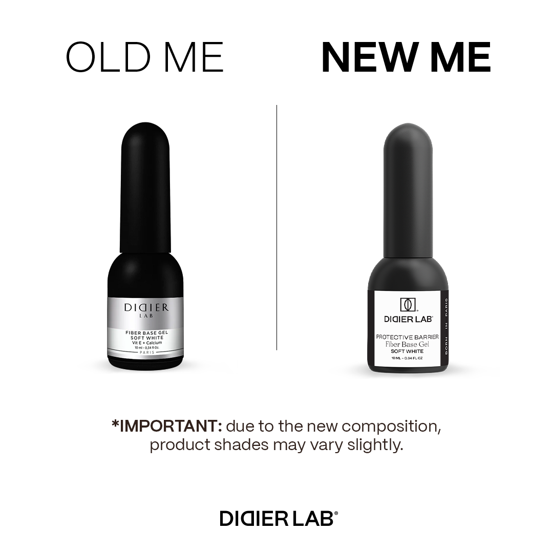 Fiber Base Coat, Didier Lab, Soft White, HEMA and TPO Free, 10 ml