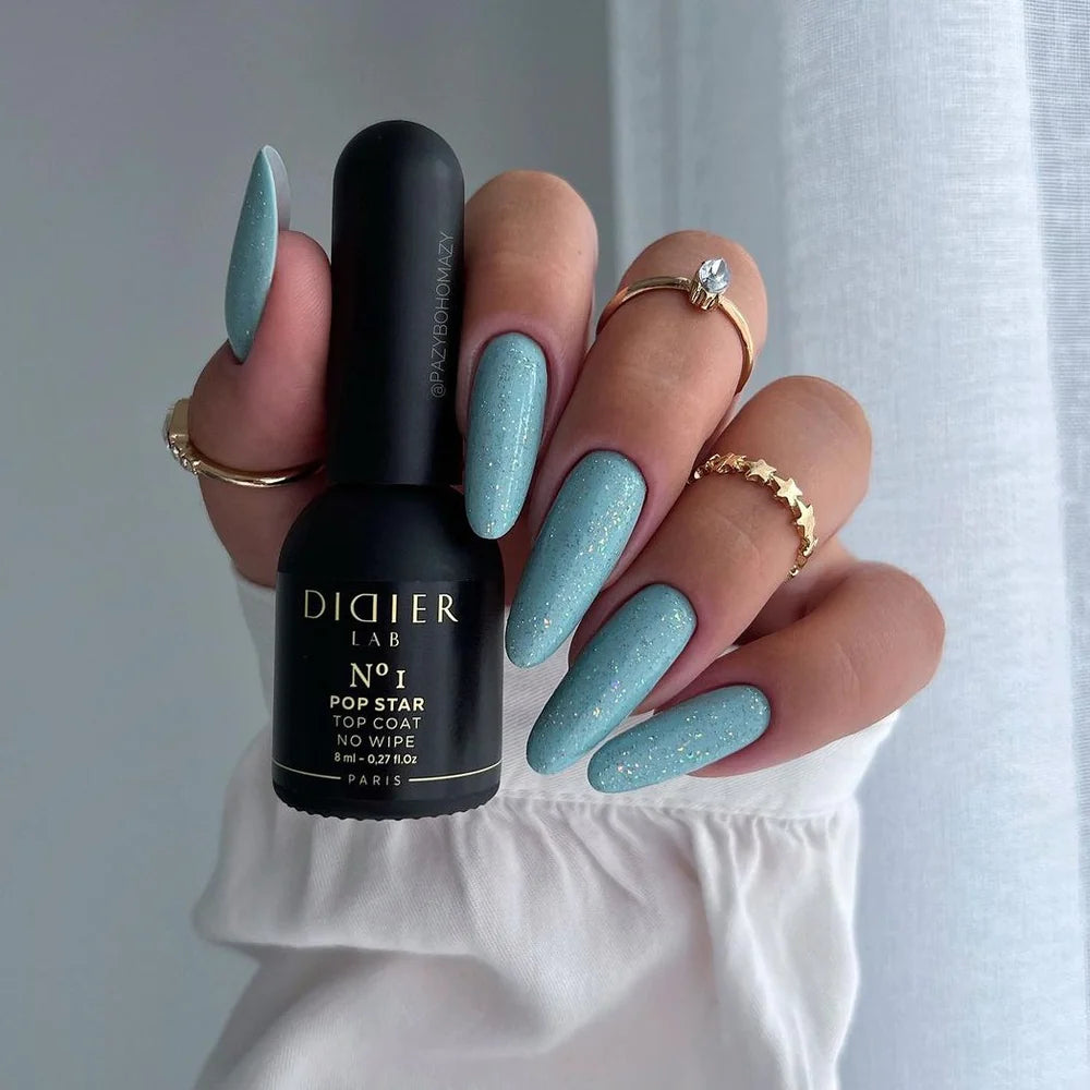 Gel Polish Top Coat No Wipe, Didier Lab, Pop Star No. 1, HEMA and TPO free