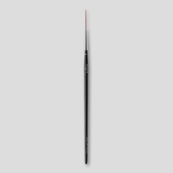 Nail Art Brush, Didier Lab, No. 2, Wine Red Toray, 1 pcs