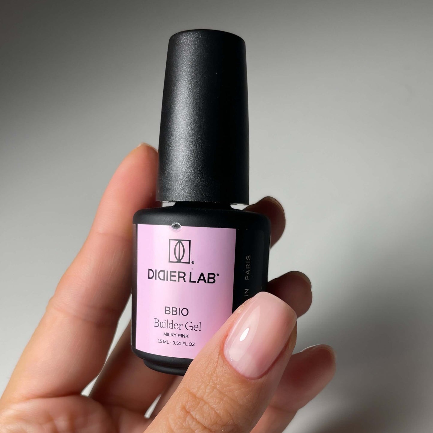 Builder Gel BBIO "Didier Lab", Milky Pink, HEMA and TPO free, 15ml