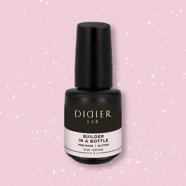 Builder Gel in a Bottle "Didier Lab" Pink Mask Glitter, 15ml