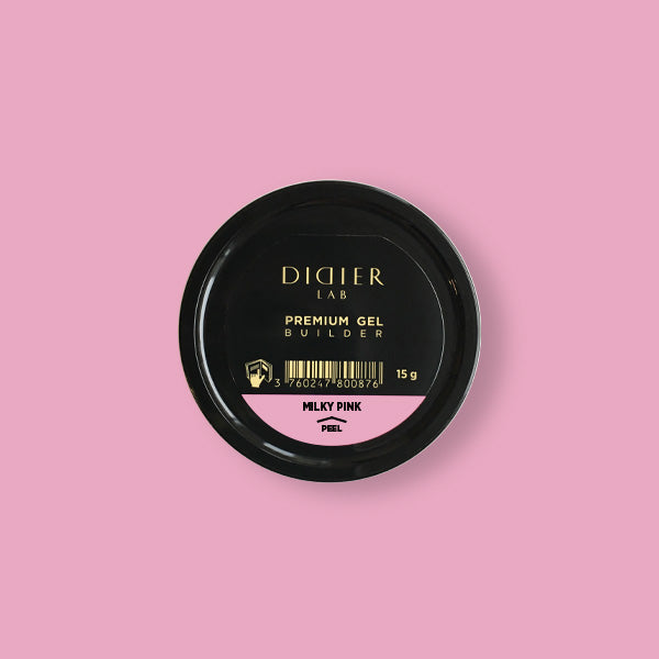 Premium Builder Gel, Didier Lab, Milky Pink, 15 g