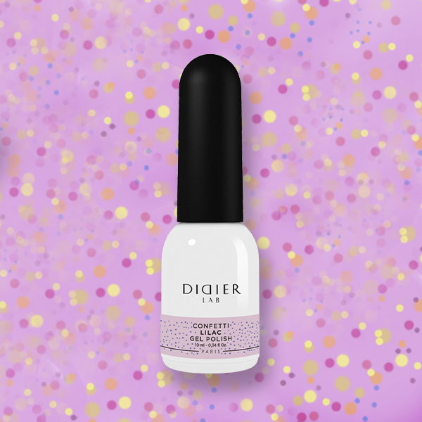 Gel Polish Confetti, Didier Lab, Lilac