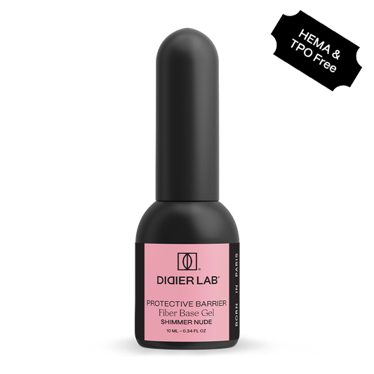 Fiber Base Coat, Didier Lab, Shimmer Nude, HEMA and TPO Free, 10 ml