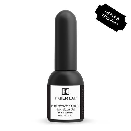 Fiber Base Coat, Didier Lab, Soft White, HEMA and TPO Free, 10 ml