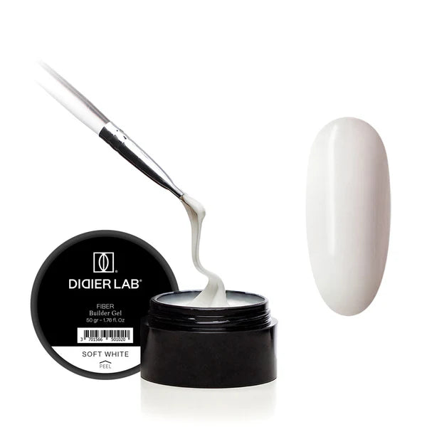 Fiber Builder Gel Didier Lab, Soft White, HEMA and TPO free, 50g