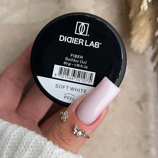 Fiber Builder Gel Didier Lab, Soft White, HEMA and TPO free, 50g