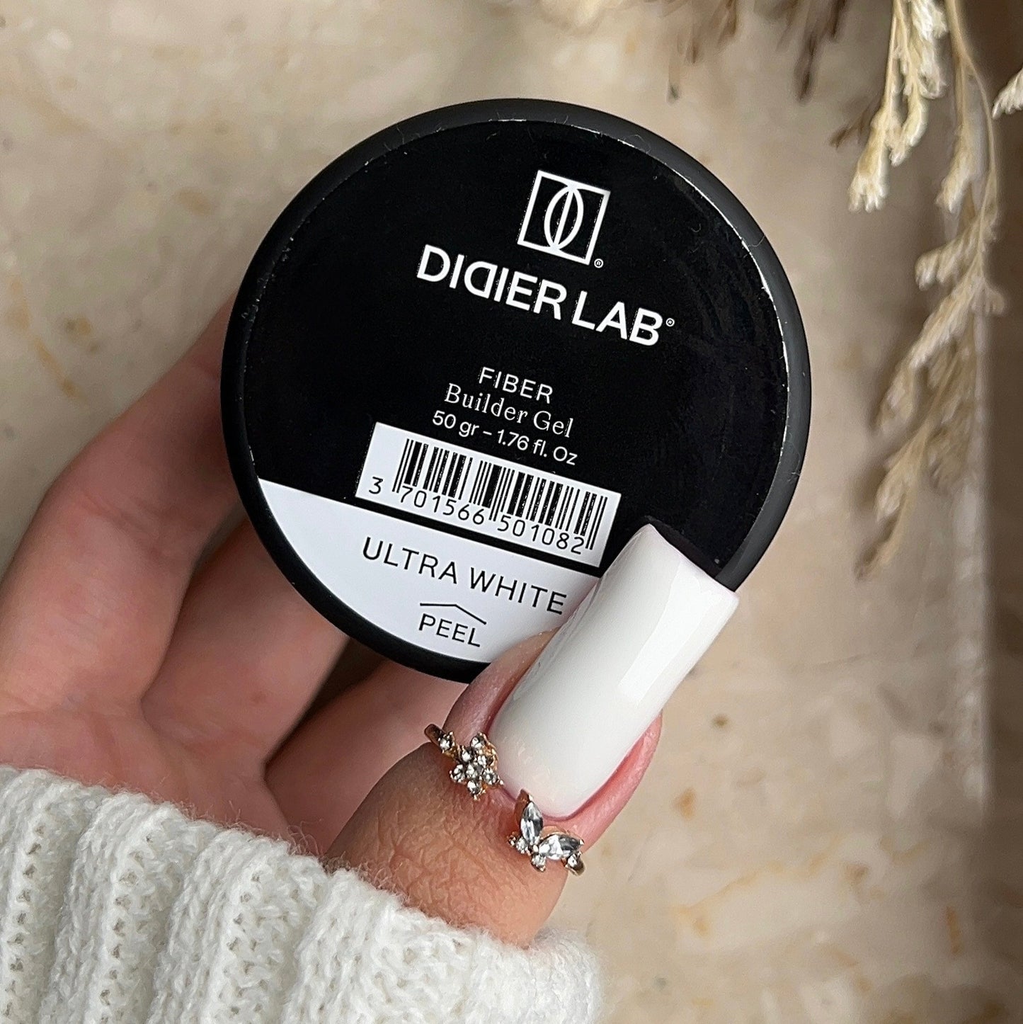 Fiber Builder Gel Didier Lab, Ultra White, HEMA and TPO free, 50g
