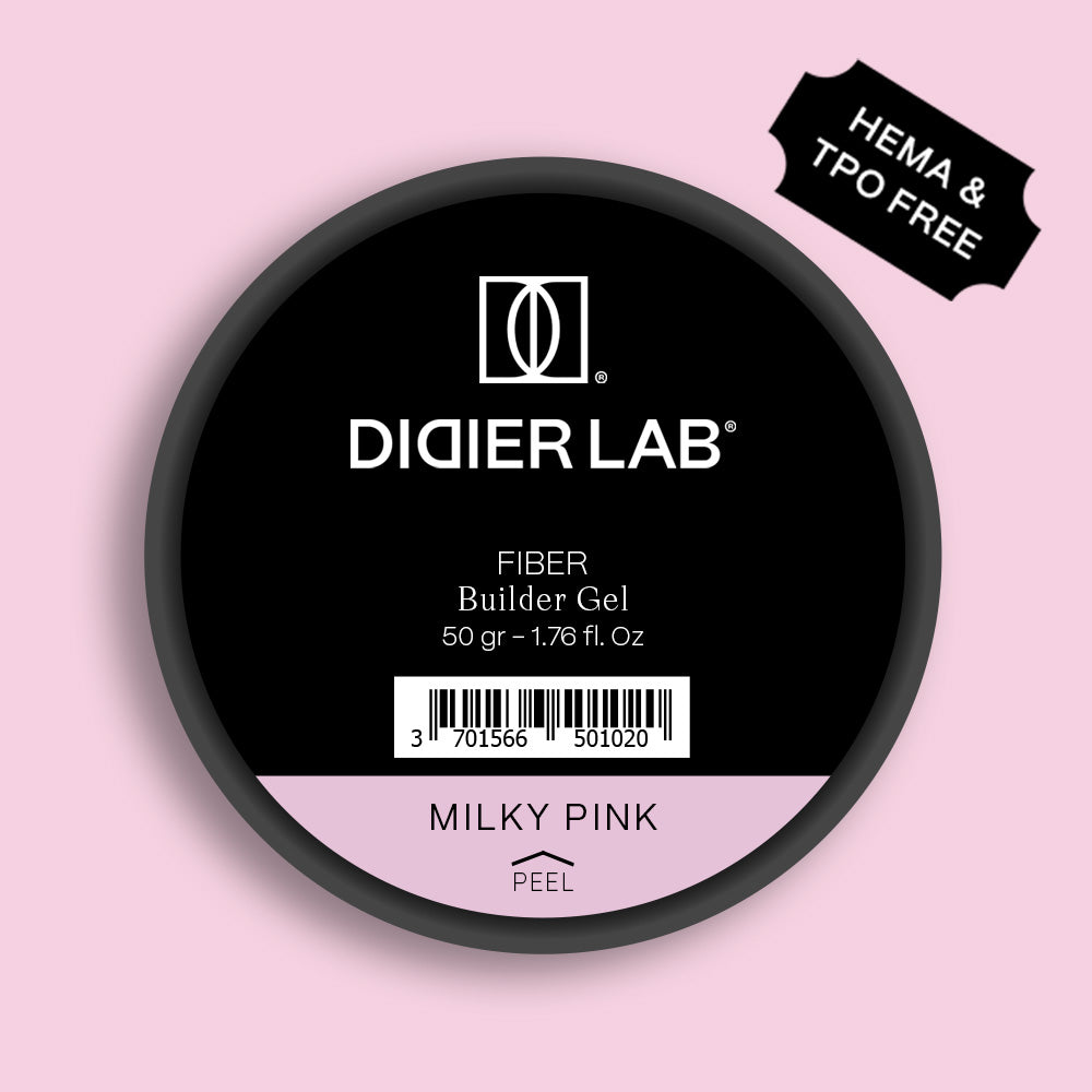 Fiber Builder Gel Didier Lab, Milky Pink, HEMA and TPO free, 50g