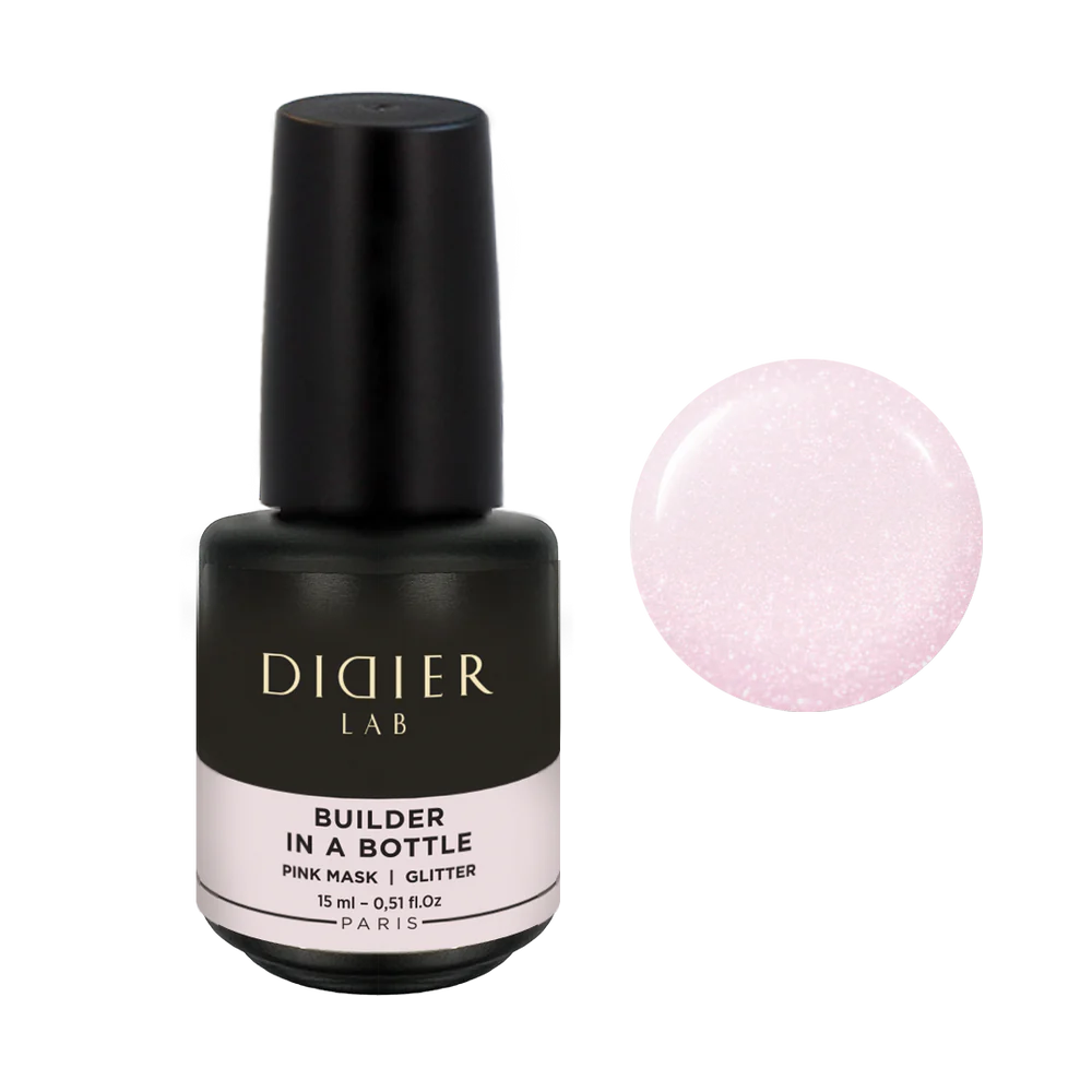 Builder Gel in a Bottle "Didier Lab" Pink Mask Glitter, 15ml