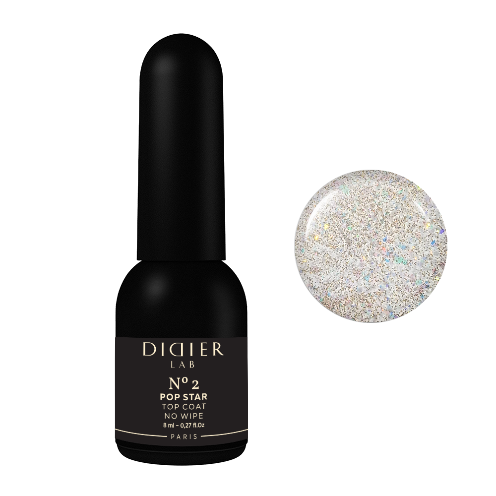 Gel Polish Top Coat No Wipe, Didier Lab, Pop Star No. 2