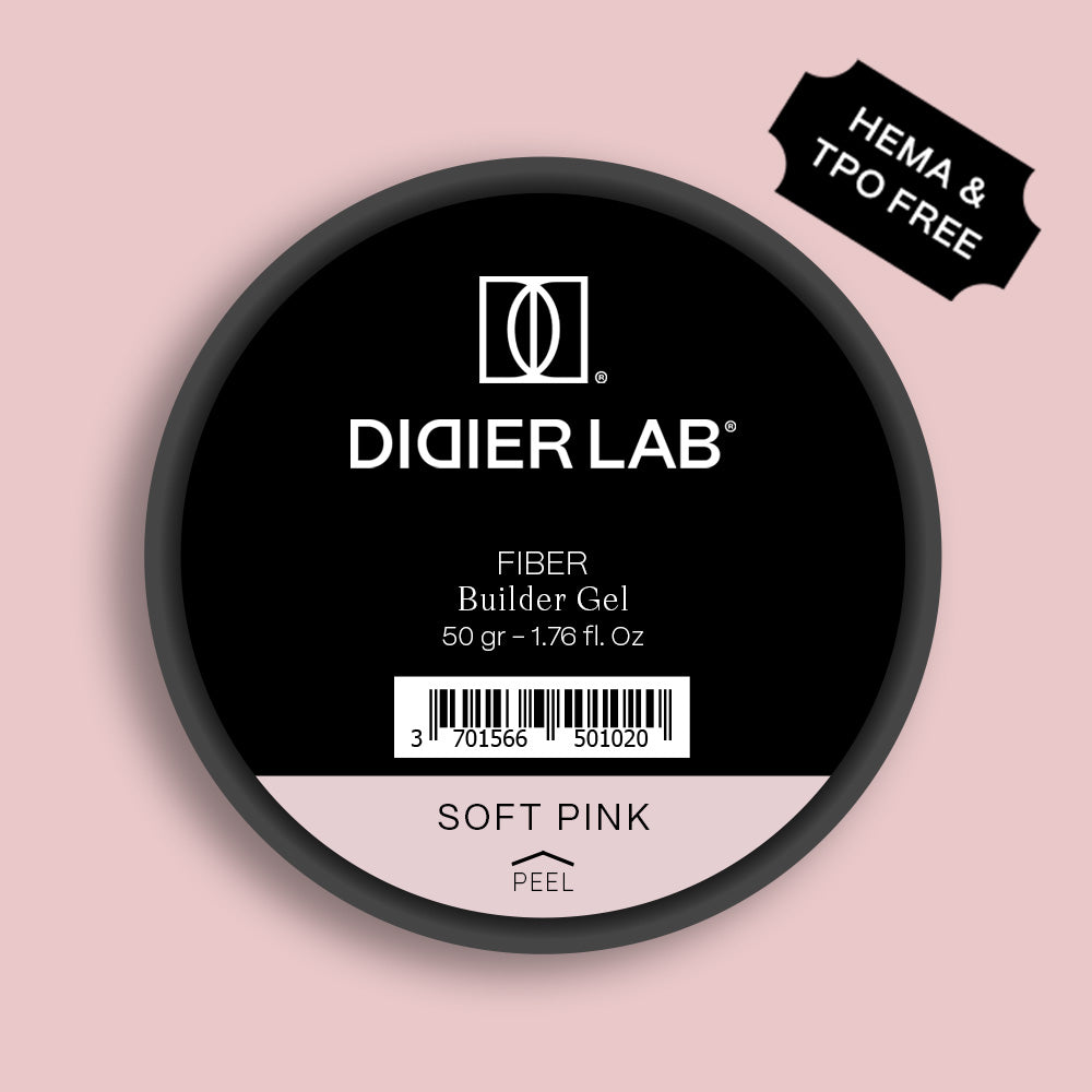 Fiber Builder Gel Didier Lab, Soft Pink, HEMA and TPO free, 50g