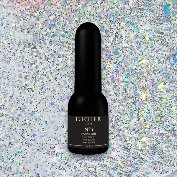 Gel Polish Top Coat No Wipe, Didier Lab, Pop Star No. 1, HEMA and TPO free