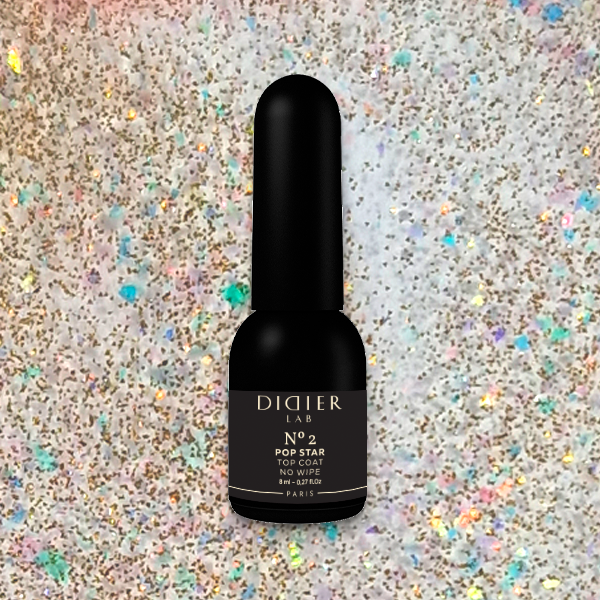 Gel Polish Top Coat No Wipe, Didier Lab, Pop Star No. 2, HEMA and TPO free