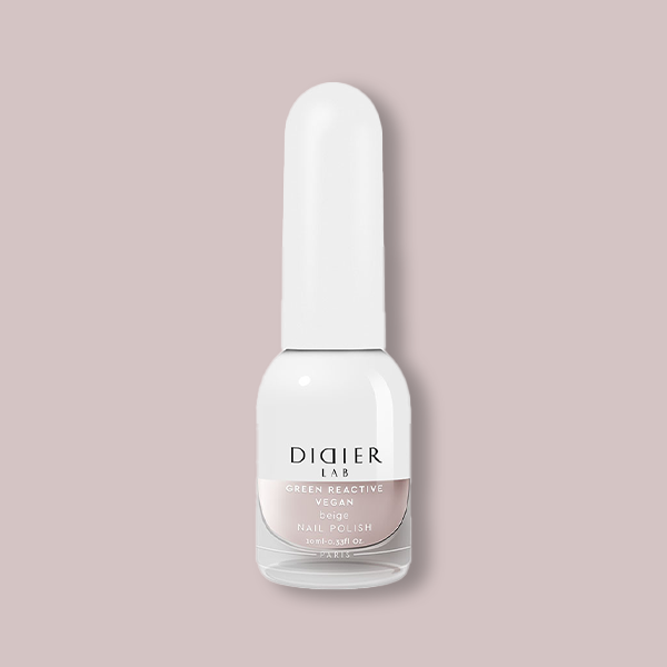 Green Reactive Vegan Nail Polish, Didier Lab, Beige, 10 ml