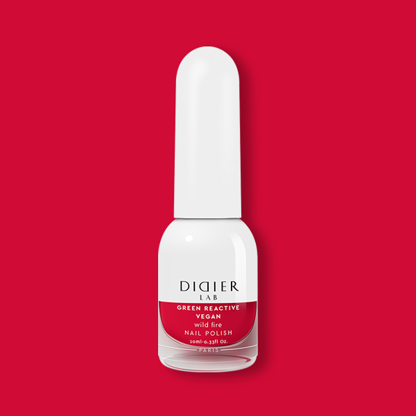 Green Reactive Vegan Nail Polish, Didier Lab, Wild Fire, 10 ml