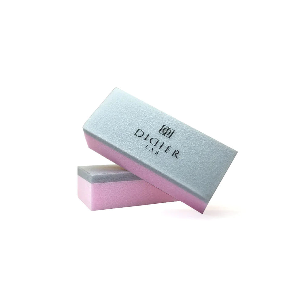 Nail buffer "Didier Lab",rose /grey, 1 psc