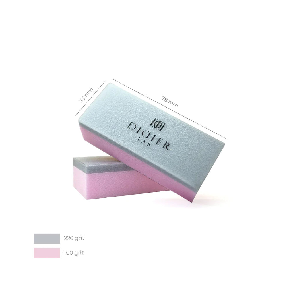 Nail buffer "Didier Lab",rose /grey, 1 psc