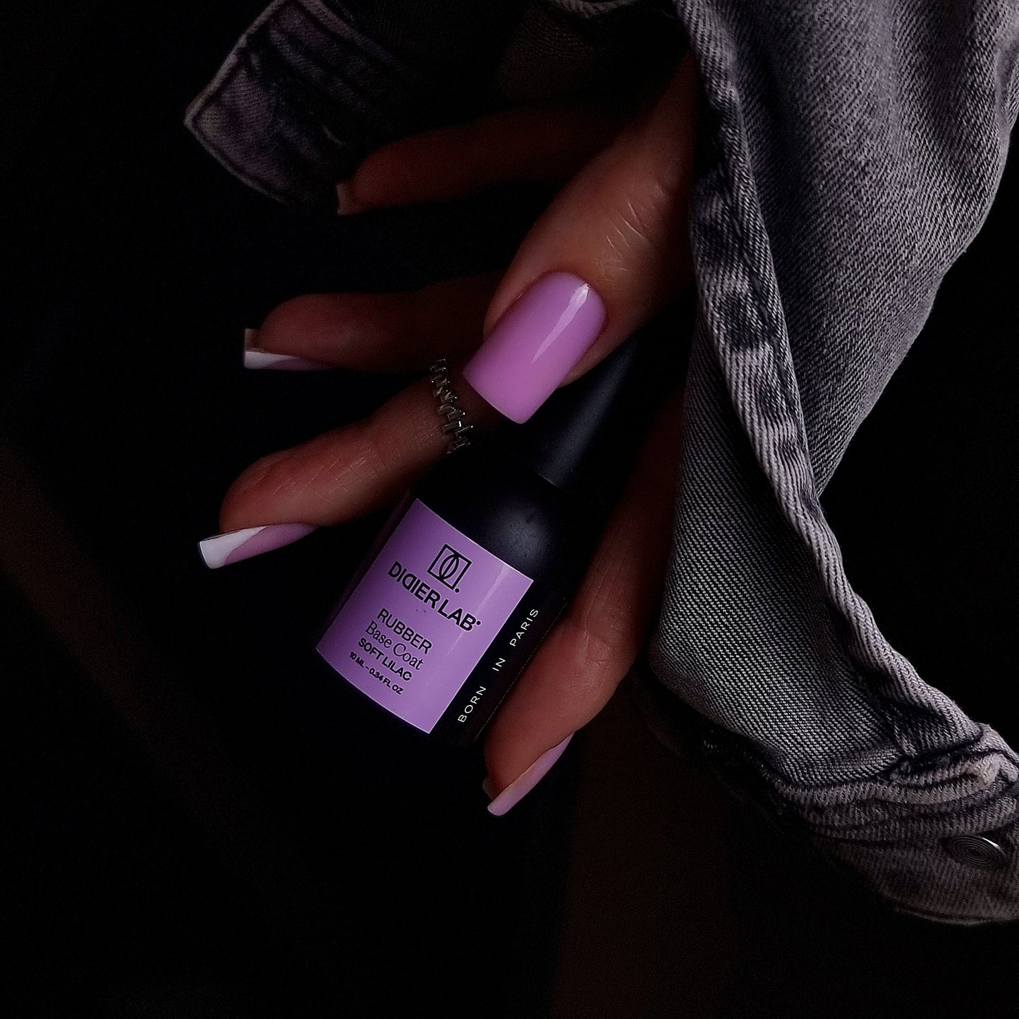 Gel Polish, Rubber Base Coat, Soft Lilac, HEMA and TPO Free, 10ml