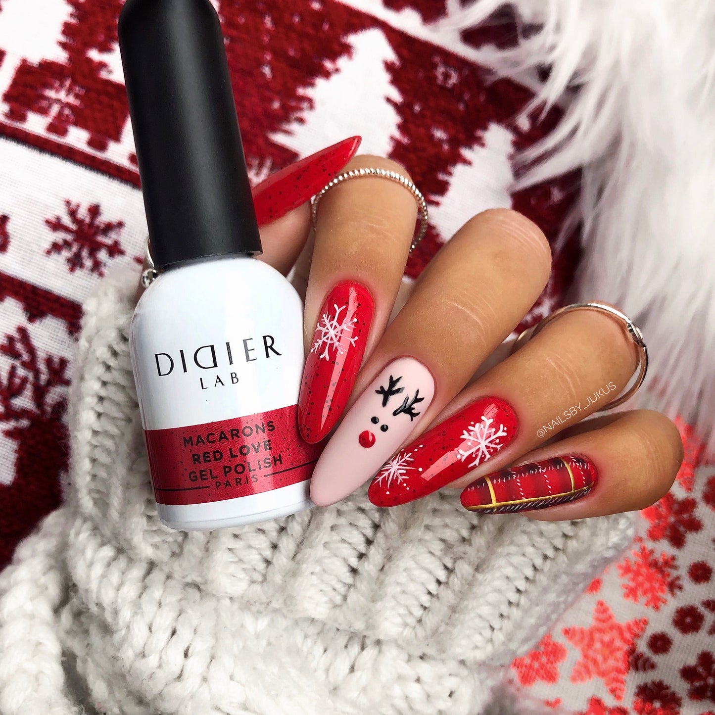 Macarons Gel Polish Didier Lab 'Red Love' - LABORATOIRES DIDIER