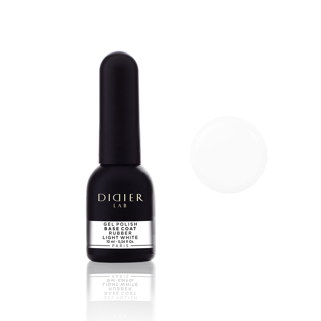 Gel Polish Rubber Base Coat, Didier Lab, Light White, HEMA and TPO Free, 10 ml