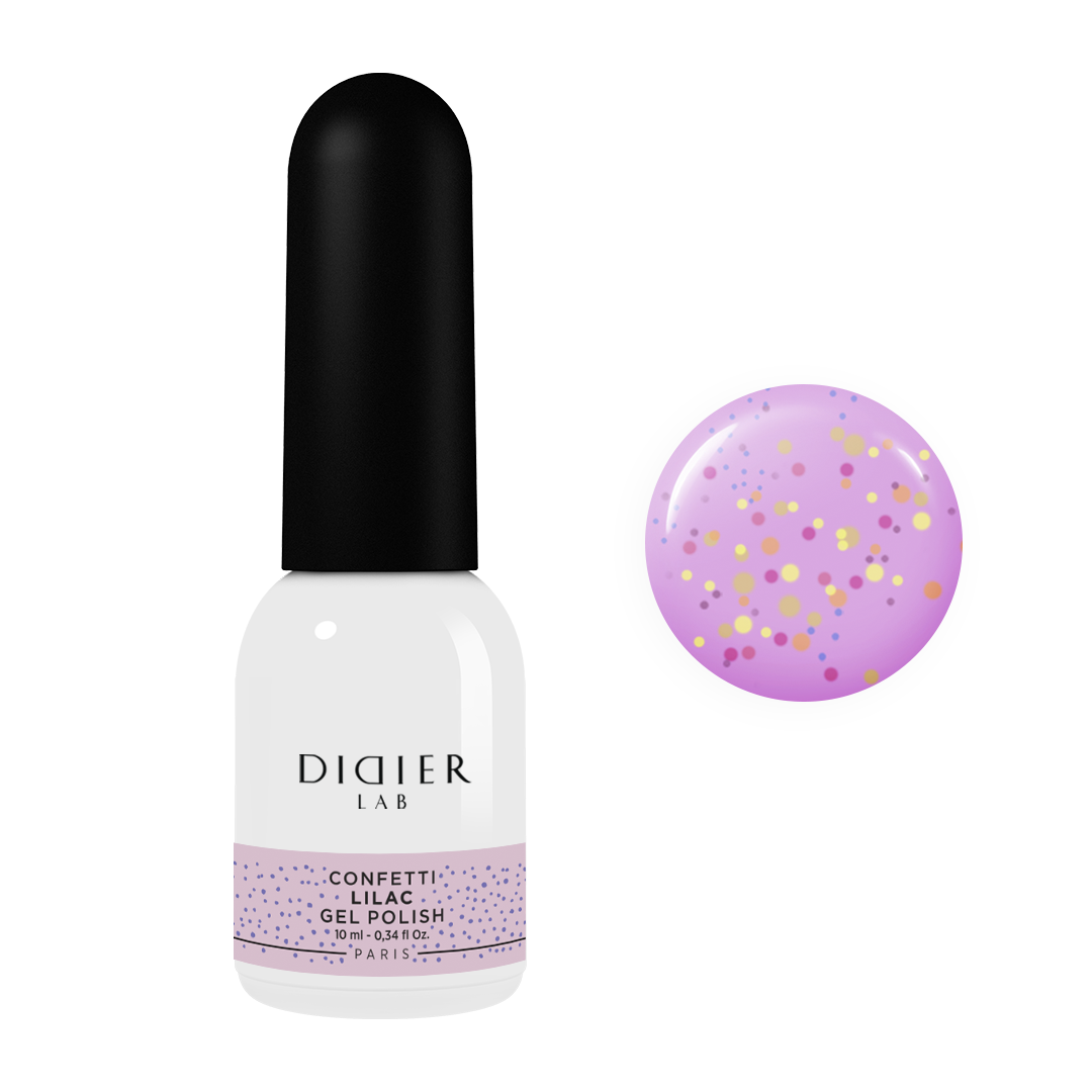 Gel Polish Confetti, Didier Lab, Lilac