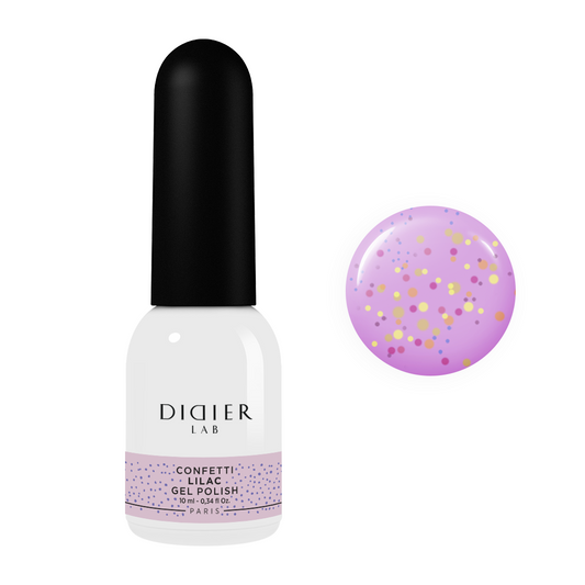 Gel Polish Confetti, Didier Lab, Lilac