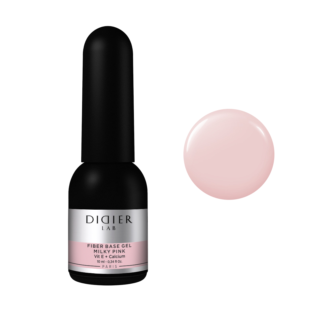 Fiber Base Coat, Didier Lab, Milky Pink, HEMA and TPO free, 10 ml