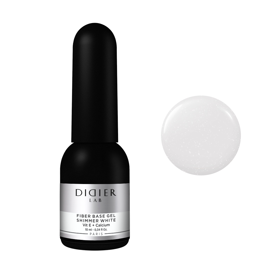 Fiber Base Coat, Didier Lab, Shimmer White, 10 ml