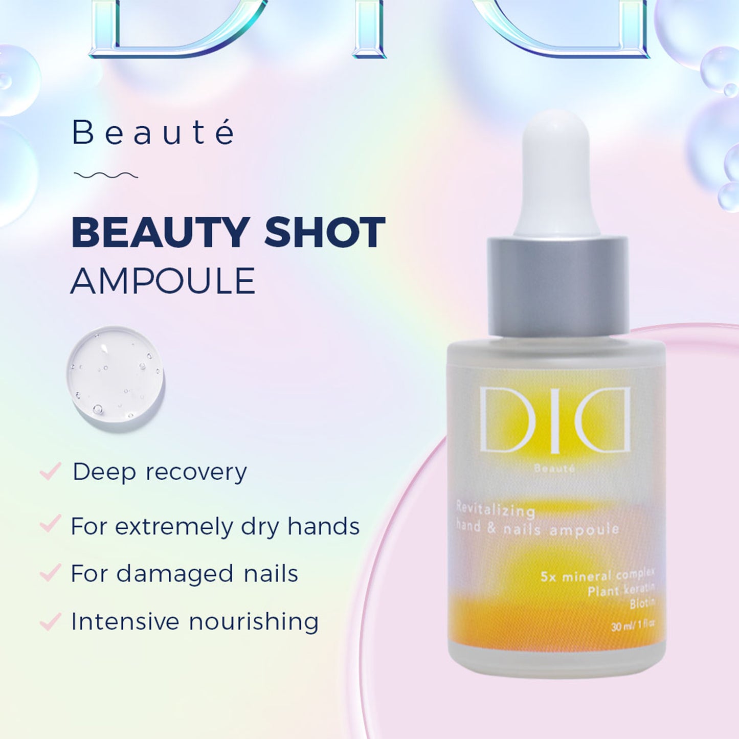 Revitalizing Hand and Nails Ampoule, Didier Lab BEAUTE, 30 ml