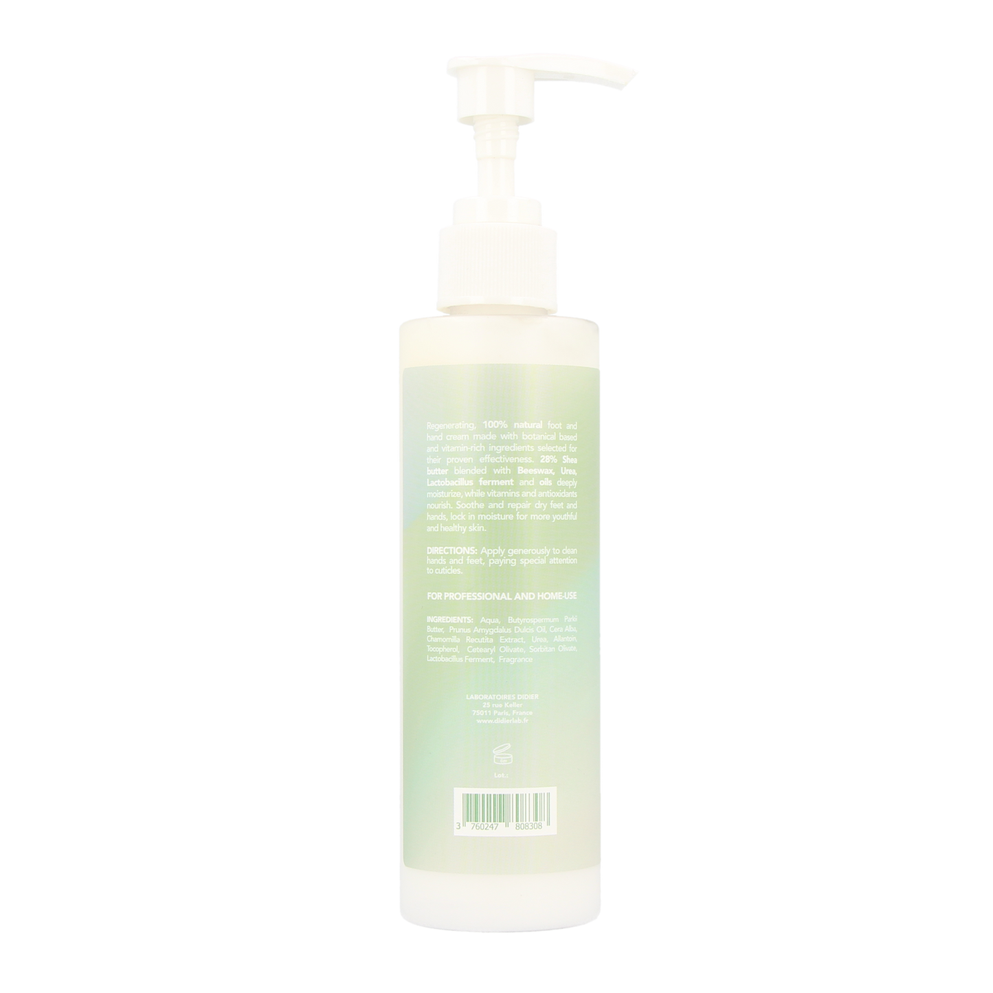 Regenerating hand and foot cream "Didier Lab BEAUTE" 200ml