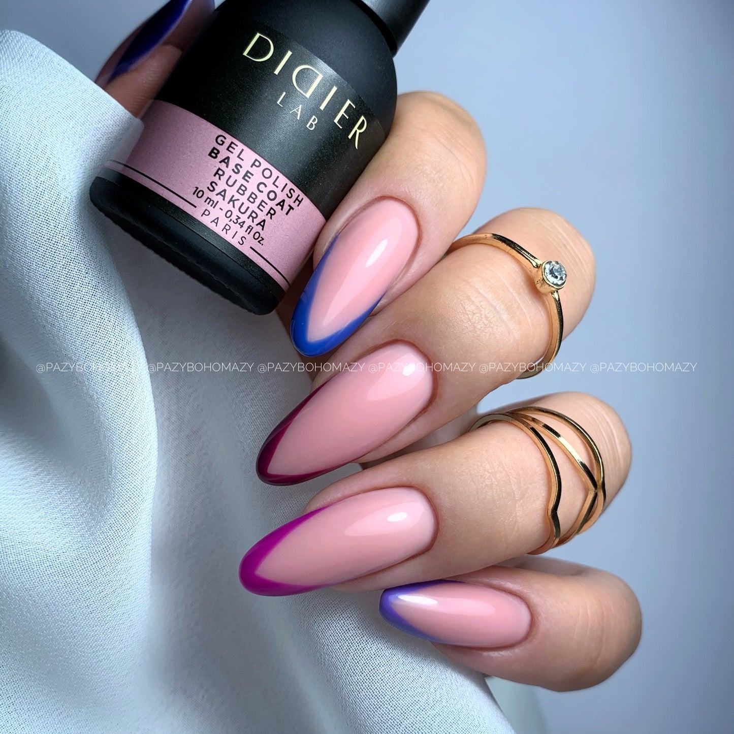 Gel Polish Rubber Base Coat, Sakura 10 ml
