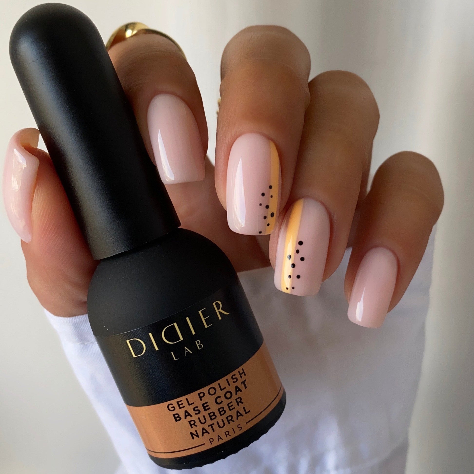 Gel polish, Rubber base coat, Natural, 10ml - LABORATOIRES DIDIER