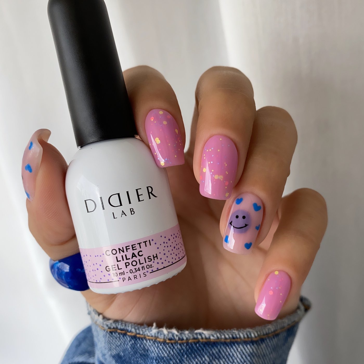 Gel Polish Confetti, Didier Lab, Lilac