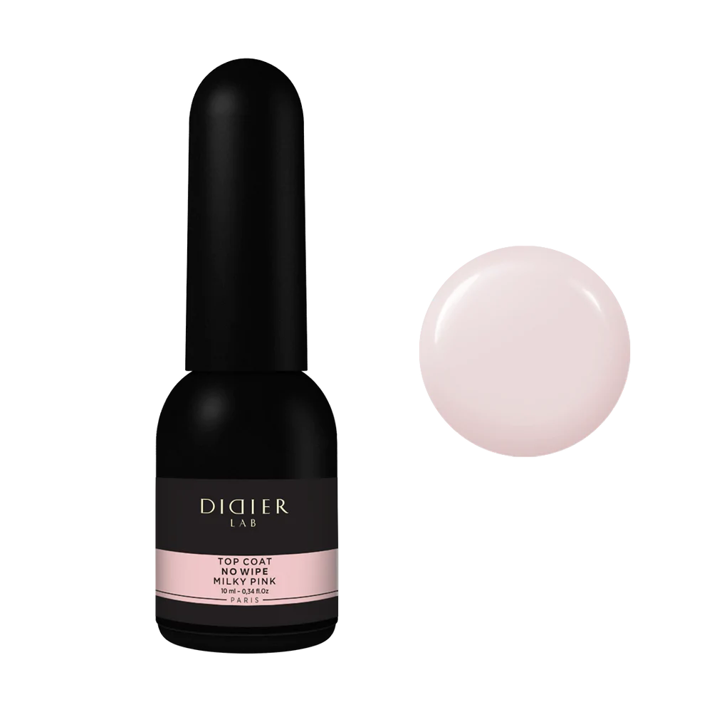 Top coat No Wipe, Didier Lab, Milky Pink, 8ml