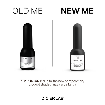Fiber Base Coat, Didier Lab, Soft White, HEMA and TPO Free, 10 ml