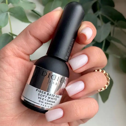 Fiber Base Coat, Didier Lab, Soft White, HEMA and TPO Free, 10 ml