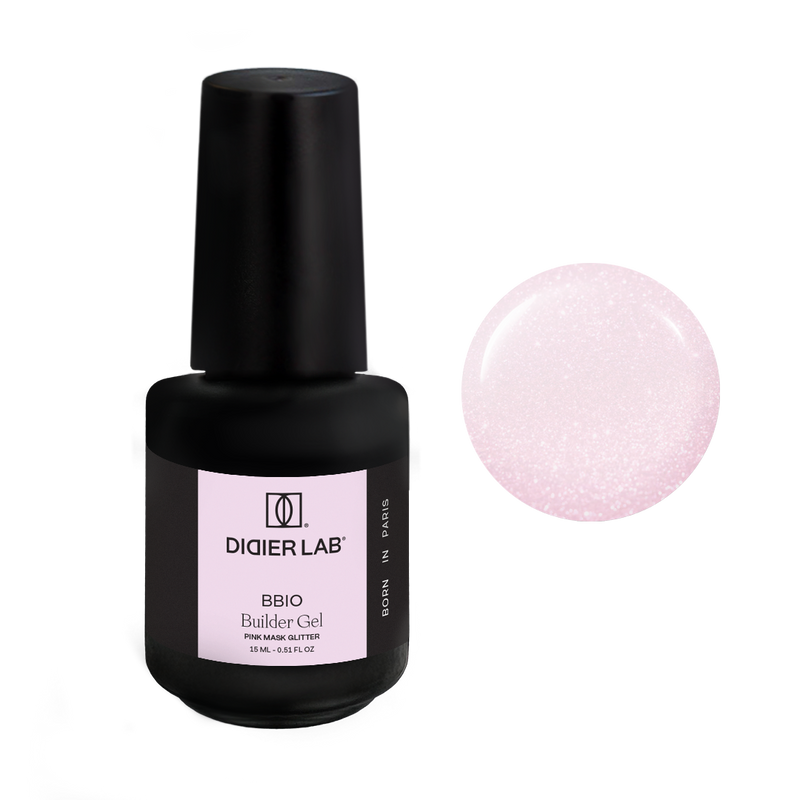 Builder Gel BBIO "Didier Lab", Pink Mask Glitter, 15ml