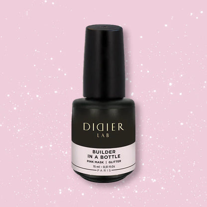 Builder Gel in a Bottle "Didier Lab" Pink Mask Glitter, 15ml