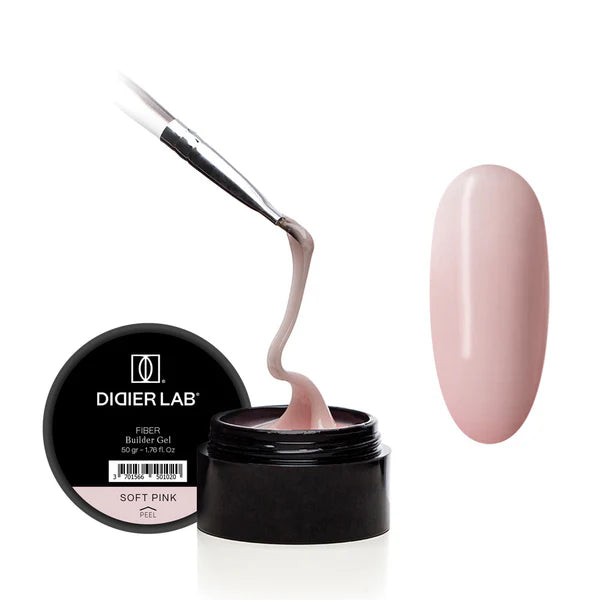 Fiber Builder Gel Didier Lab, Soft Pink, HEMA and TPO free, 50g