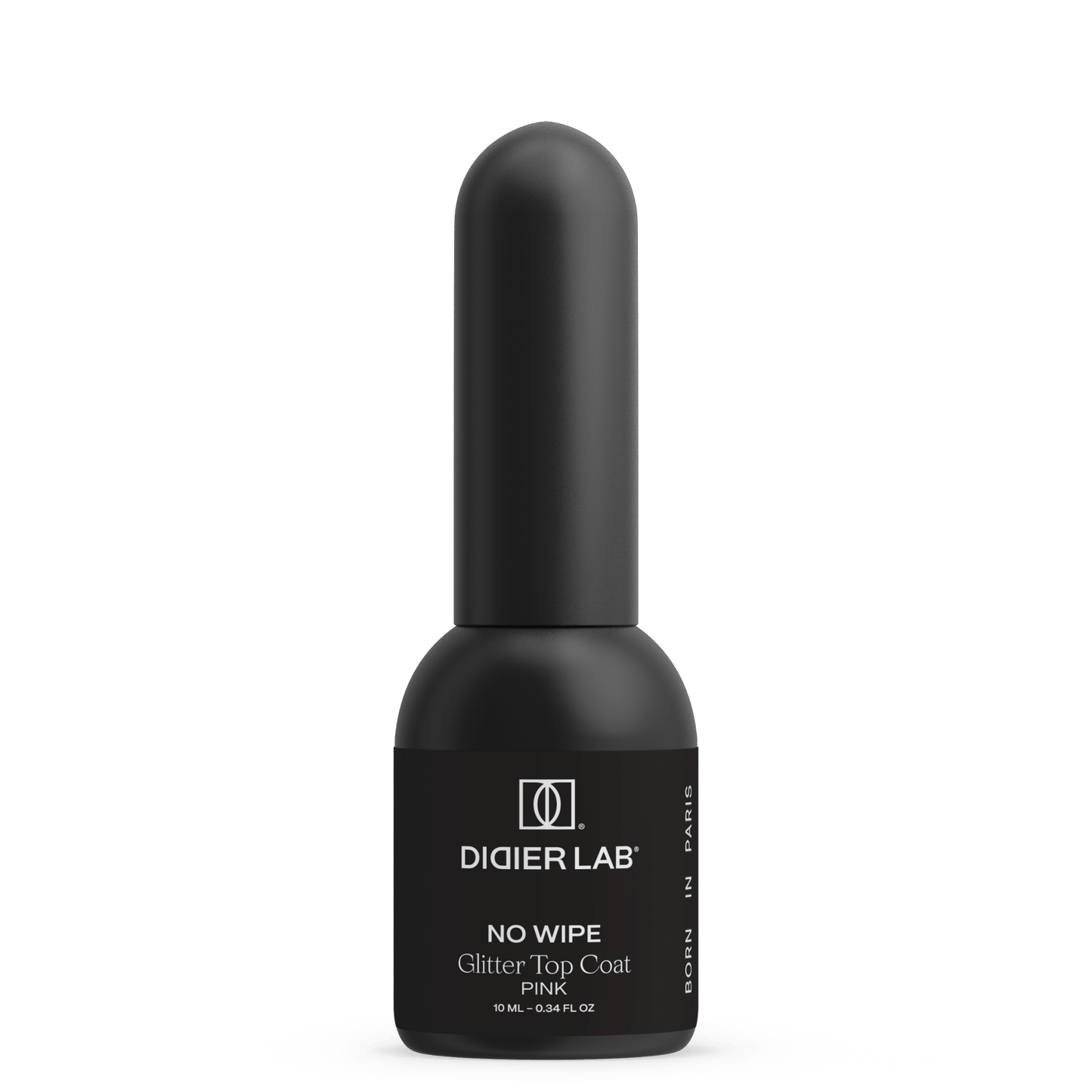 Gel polish Didier Lab, Glitter Top coat, Pink, HEMA AND TPO Free, 10 ml