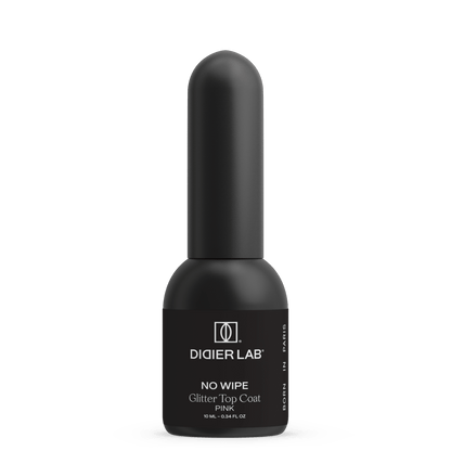 Gel polish Didier Lab, Glitter Top coat, Pink, HEMA AND TPO Free, 10 ml