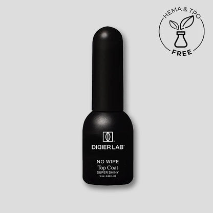 Top Coat No Wipe Super Shiny, Didier Lab, HEMA and TPO free, Clean Formula, 10 ml