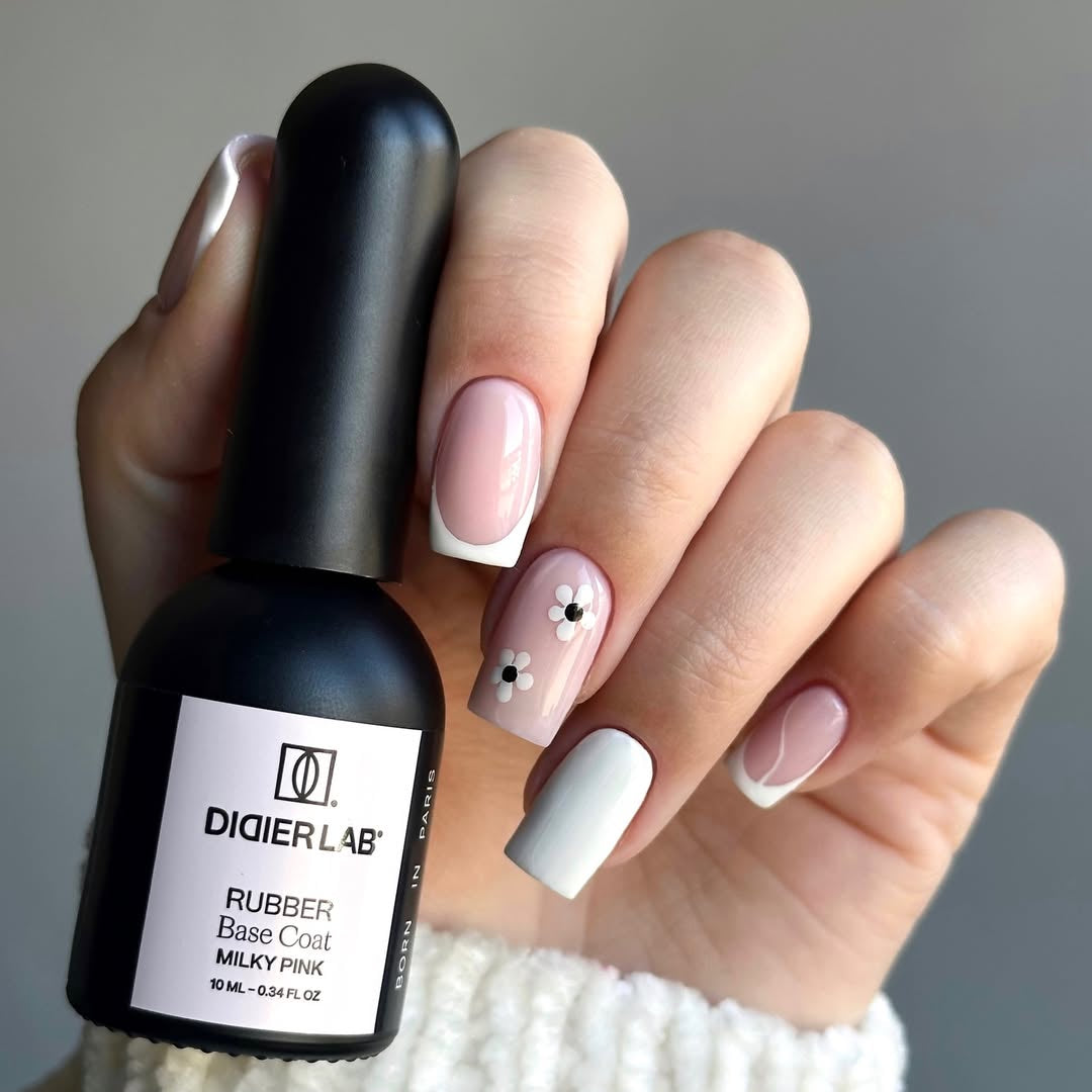 Gel Polish Rubber Base Coat, Didier Lab, Milky Pink, 10 ml