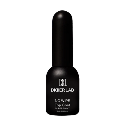 Top Coat No Wipe Super Shiny, Didier Lab, HEMA and TPO free, Clean Formula, 10 ml