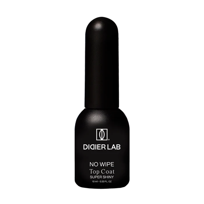 Top Coat No Wipe Super Shiny, Didier Lab, HEMA and TPO free, Clean Formula, 10 ml