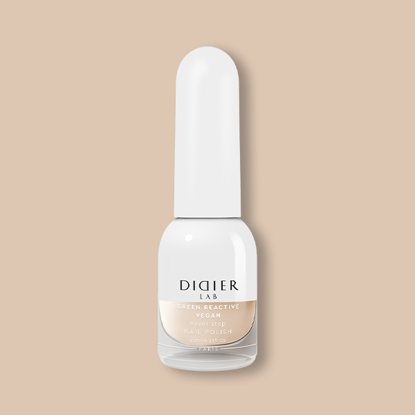 Green Reactive Vegan Nail Polish, Didier Lab, Never Stop, HEMA and TPO free, 10 ml