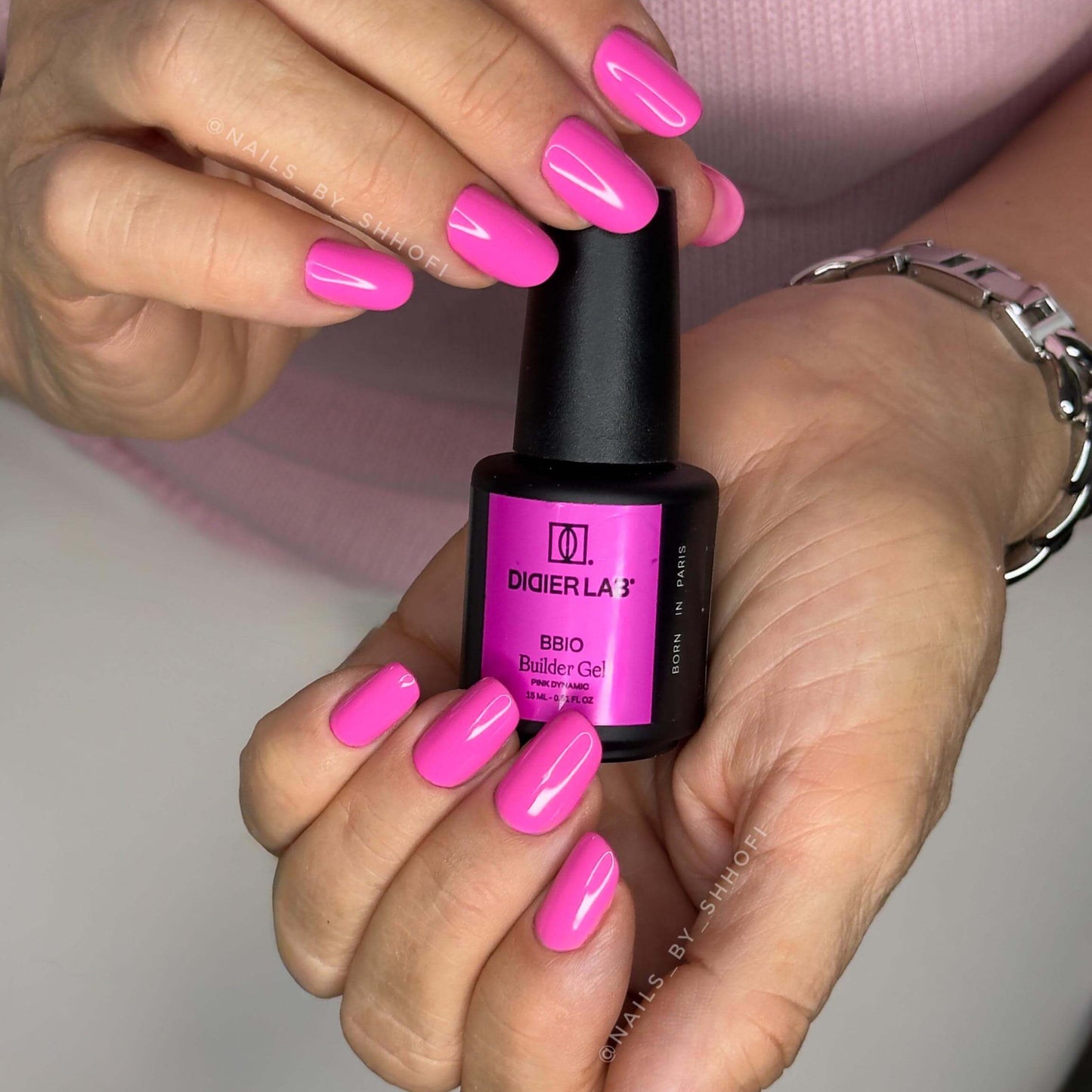 Builder Gel BBIO, Didier Lab, Pink Dynamic, HEMA and TPO free, 15ml